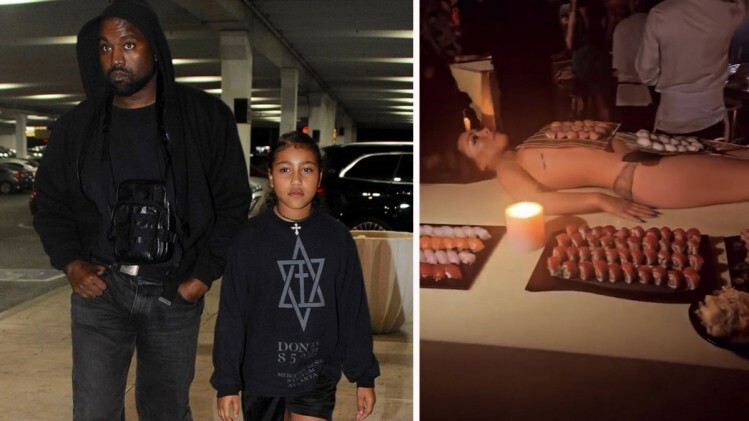 Le dernier bordel de Kanye West : fête son anniversaire en mangeant des sushis sur une femme nue