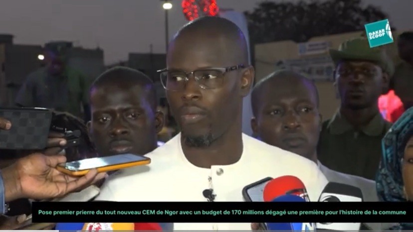 Pose 1ere pierres du nouveau CEM de Ngor, 170 millions débloqués par le Maire de la commune