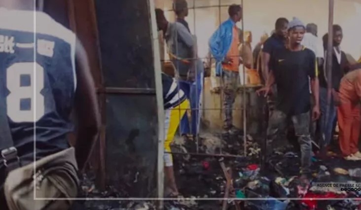 Ziguinchor : le marché de Boucotte en proie à un violent incendie