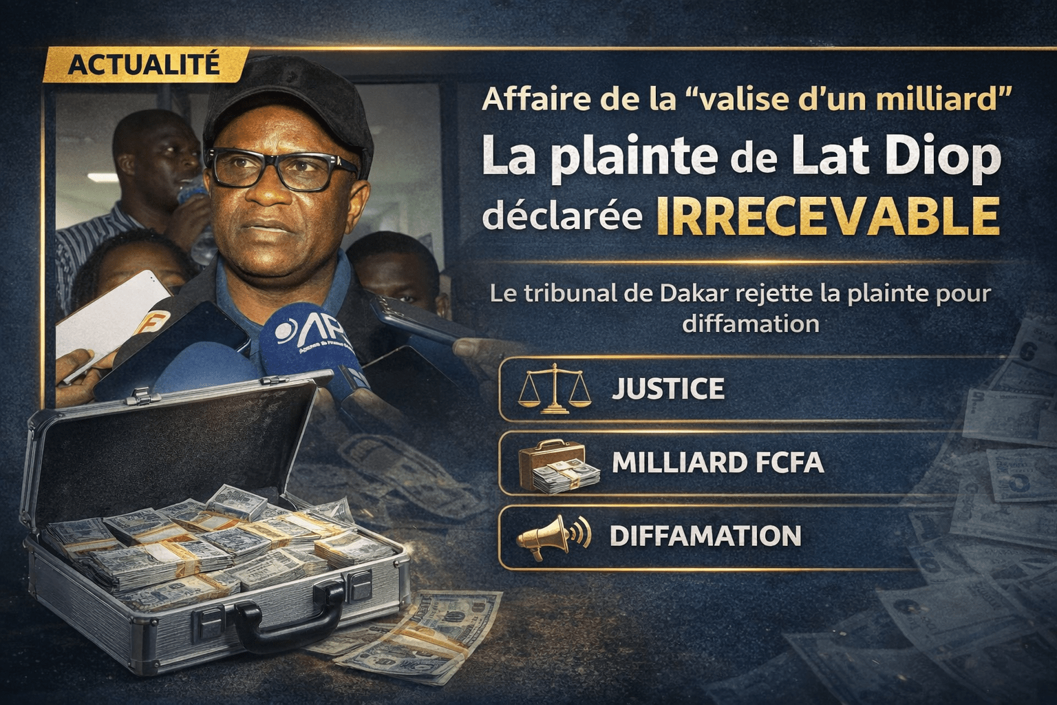 Verdict à Dakar : Lat Diop débouté dans l’affaire de la “valise d’un milliard”