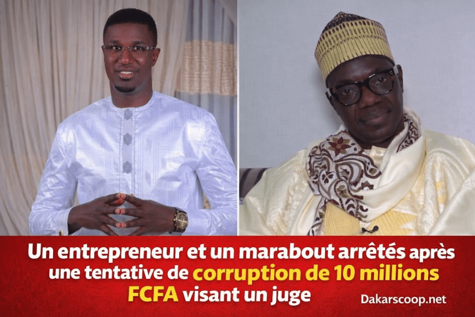 Tentative de corruption à Pikine : 10 millions FCFA proposés à un juge, deux arrestations