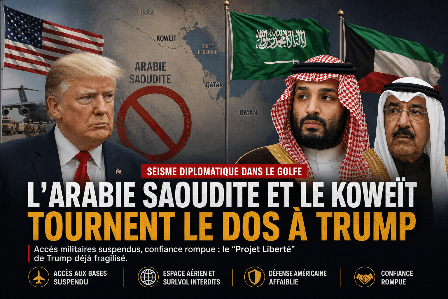 L’Arabie saoudite et le Koweït prennent leurs distances avec Washington : le “Projet Liberté” de Trump fragilisé